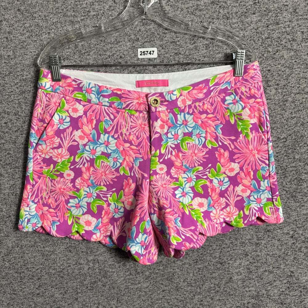 NWT Lilly Pulitzer Women's 8 Pink Purple Buttercup Knit Shorts 5" Inseam